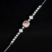 Natural Pink Diamond Bracelet D0.126 d0.421ct 18K Gold